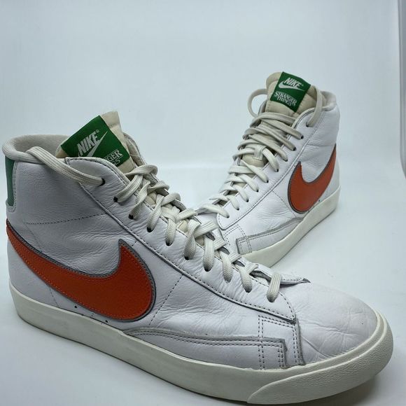 Nike Blazer Mid x Stranger Things Men’s Size 10.5 White Hawkins High Shoes - Picture 1 of 10